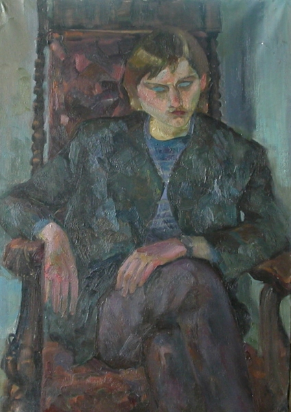 1974 "Юра Медовиков в старинном кресле"
Ключевые слова: мара даугавиете,живопись,портрет