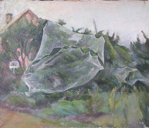 1975 "Юрмальский сад"
60х70
Ключевые слова: мара даугавиете,живопись,пейзаж,латвия