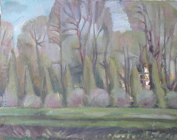 1975 "Тимирязевские кущи"
55х70 х.,м.
Ключевые слова: мара даугавиете,парк,пейзаж