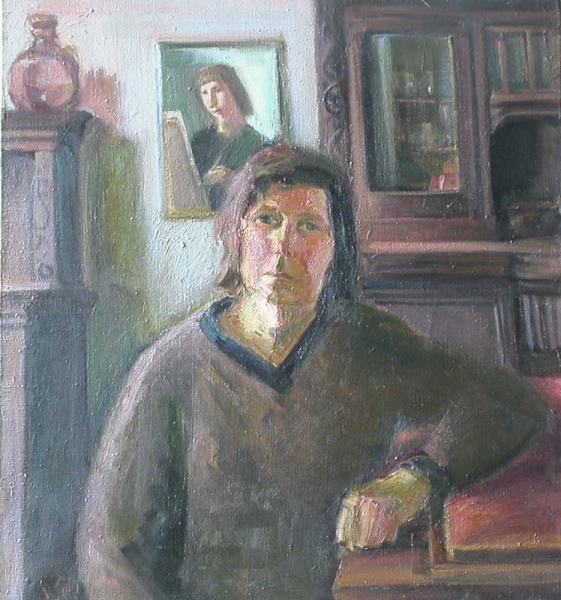 1977 "Портрет матери в интерьере"
Ключевые слова: мара даугавиете,живопись,портрет,интерьер