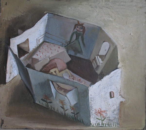 1989 "Бумажный домик"
Ключевые слова: мара даугавиете,живопись,натюрморт