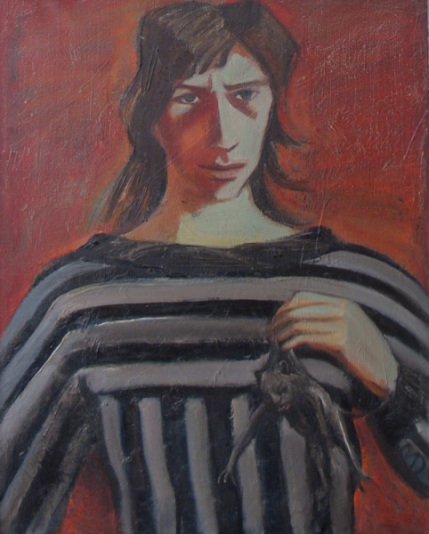 1995 Автопортрет с химерой
Ключевые слова: мара даугавиете,портрет,живопись,автопортрет