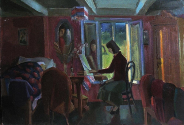 2002 "В розовой комнате"
Ключевые слова: мара Даугавиете,живопись,выставка,закат,семья,интерьер,искусство
