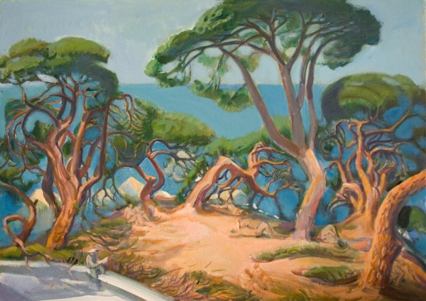 2011 Триптих "Алупкинский пляж. Правая часть" к.,м.
