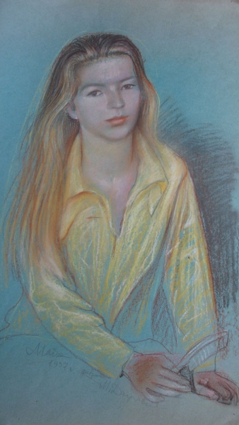 1997 "Майя в желтом"
пастель
Ключевые слова: мара даугавиете,графика,портрет