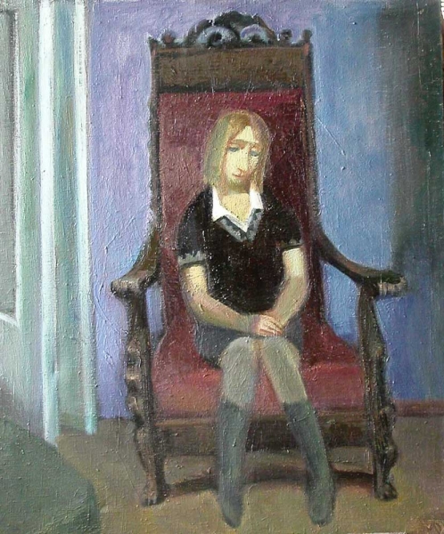 1974 "Девочка в кресле"
Ключевые слова: мара даугавиете,живопись,портрет