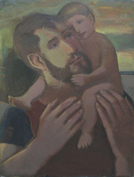 1985 "Отцовство"
Ключевые слова: мара даугавиете,живопись,композиции,семья