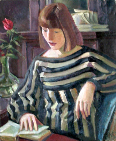 1998 Читающая Мара
Ключевые слова: мара даугавиете,портрет,живопись