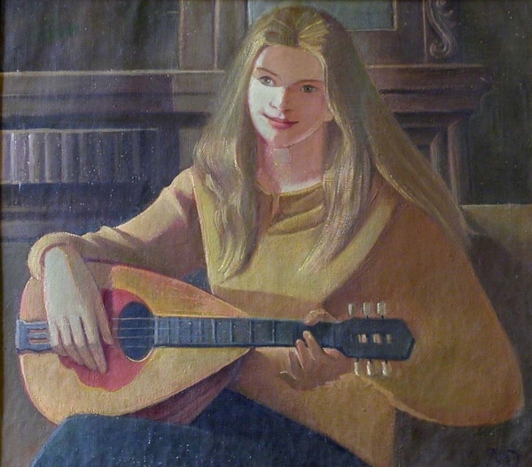 1999 "Майя с мандолиной"
Ключевые слова: мара даугавиете,живопись,портрет,музыка