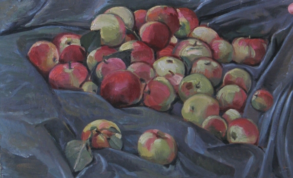 2000 "Красные яблоки"
Ключевые слова: мара даугавиете,живопись,натюрморт,латвия