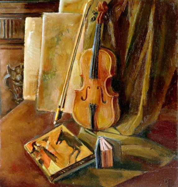 2001 "Скрипка"
Ключевые слова: мара даугавиете,живопись,натюрморт