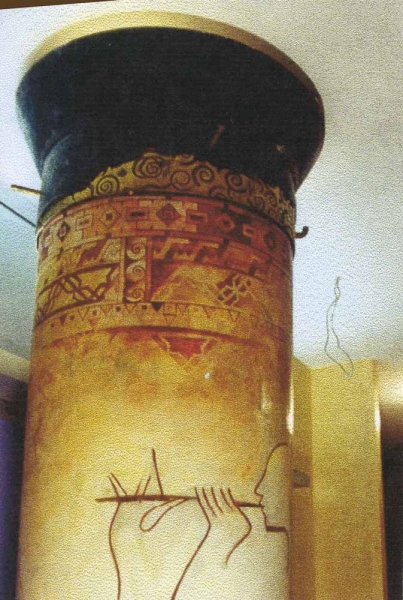 1999 Фрагмент колонны 
Ключевые слова: мара даугавиете,роспись