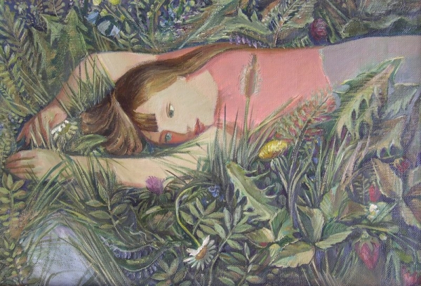 1996 Девочка в траве
